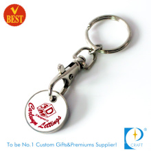 Пользовательские Supmarket железной тележки монет Keychain (KD0775)